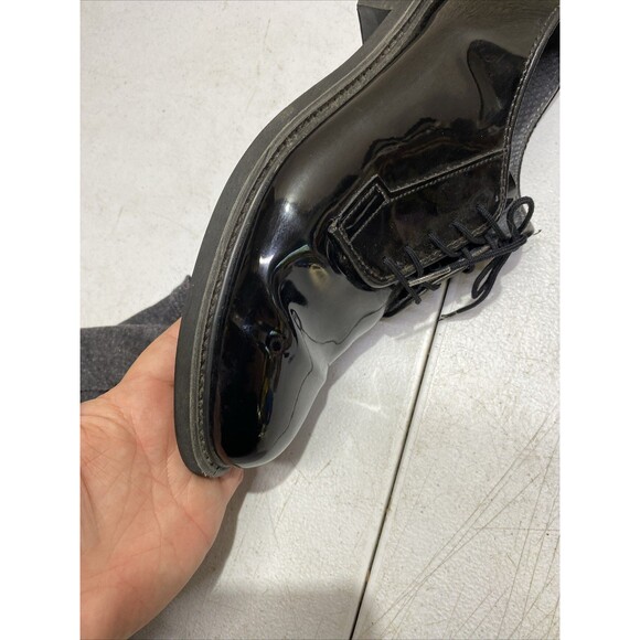 Bates Shoes Mens Size 9.5 Black Lites 00941A Derby Dress Patent Vibram Sole main image 4